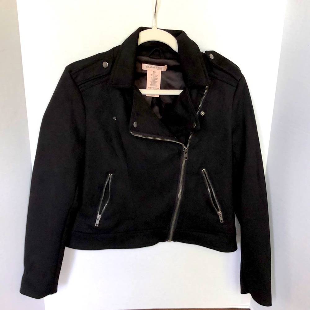 Philosophy Black suede Jacket, size S